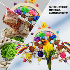 Kewkont bird toys mango fruit for safe chewing and tropical visual appeal