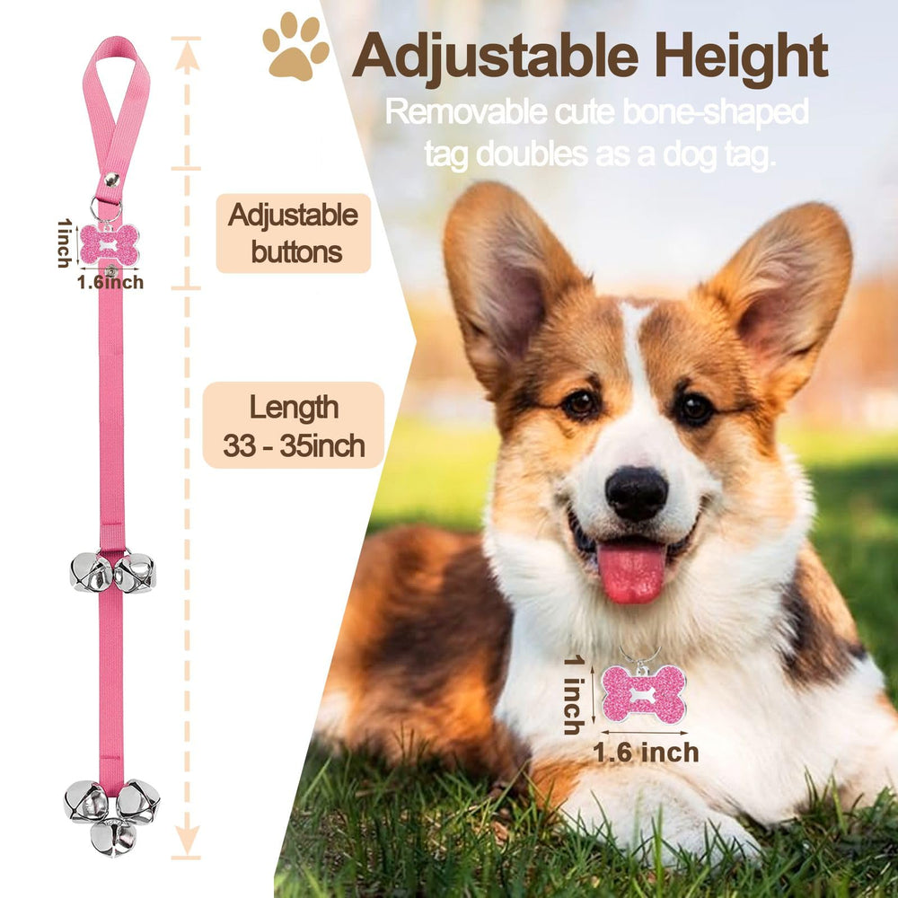 KEXIAVA pink bells closeup—stainless steel jingles for clear signaling.