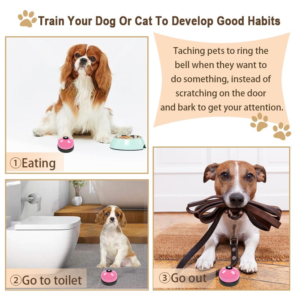 KEXIAVA pink dog door-bells—compact, portable training aid for on-the-go routines.