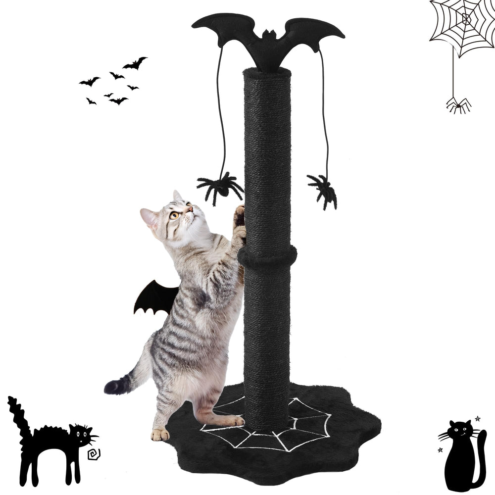 Keygarzone Gothic Cat Scratching Post 25in with sturdy sisal base for durable scratching