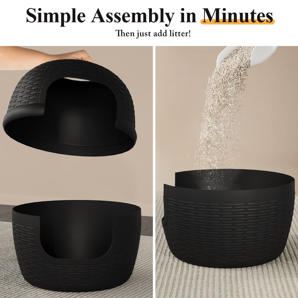 Keygarzone litter box enclosure used as cat bed and shelter