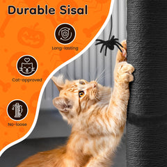 Keygarzone Gothic Cat Scratching Post close-up shows durable sisal for satisfying scratches