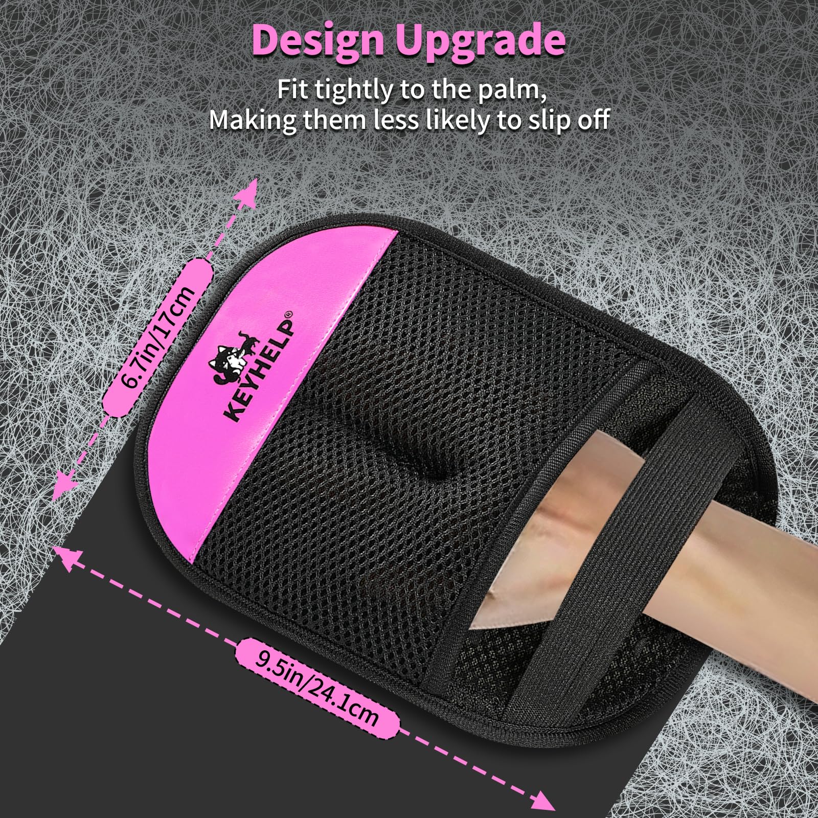 KEYHELP pet hair removal glove close-up demonstrates electrostatic lift of cat and dog hair.