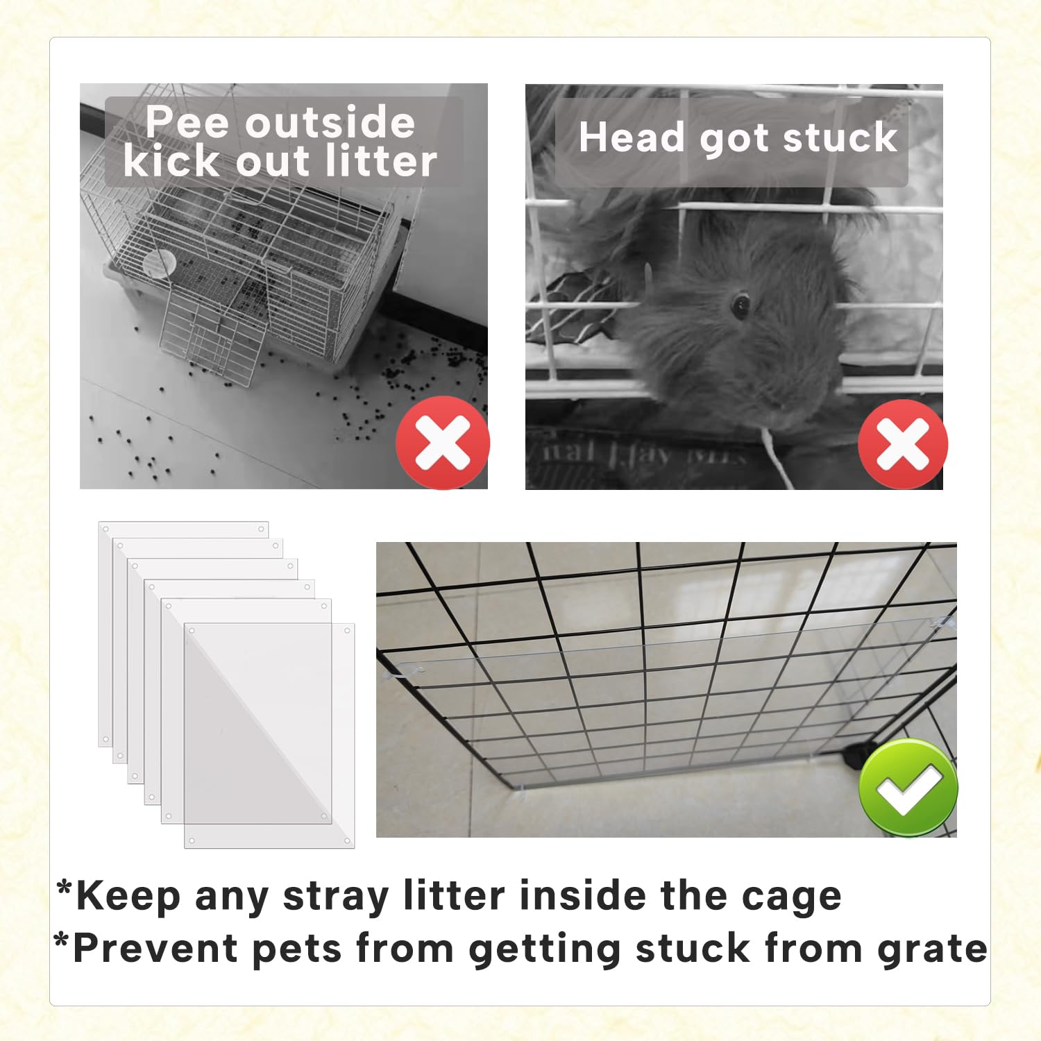KEYIDE urine guard translucent panel assembly – easy setup to reduce mess