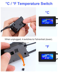 KEYNICE aquarium thermometer probe enables accurate tank temperature monitoring.