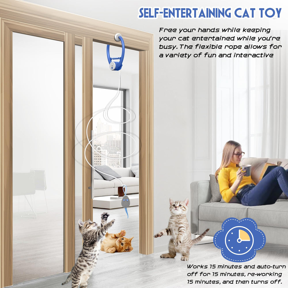 Kezlume USB-rechargeable cat toy with easy charging for uninterrupted fun.
