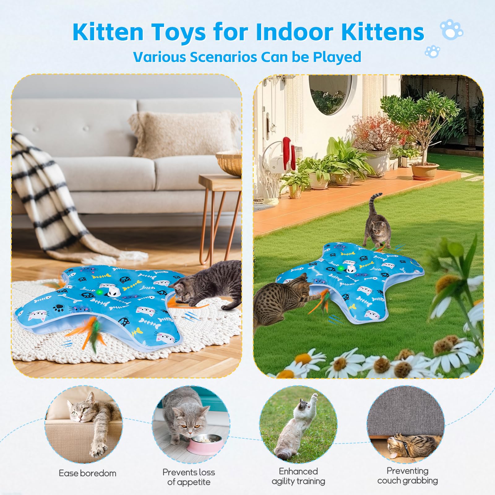 Kfonla Washable cover cloth enables quick cleanup after play.