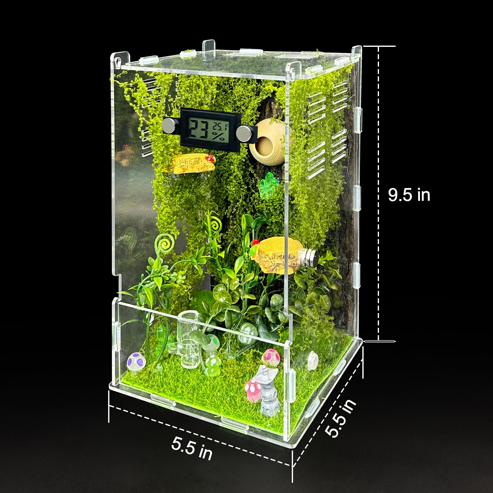 KFPSHLQE enclosure forest top view highlights clamshell opening for access