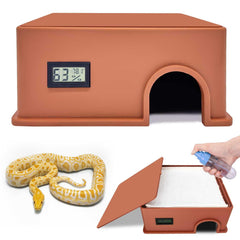 KFPSHLQE reptile hide front view supports secure entry for small reptiles.