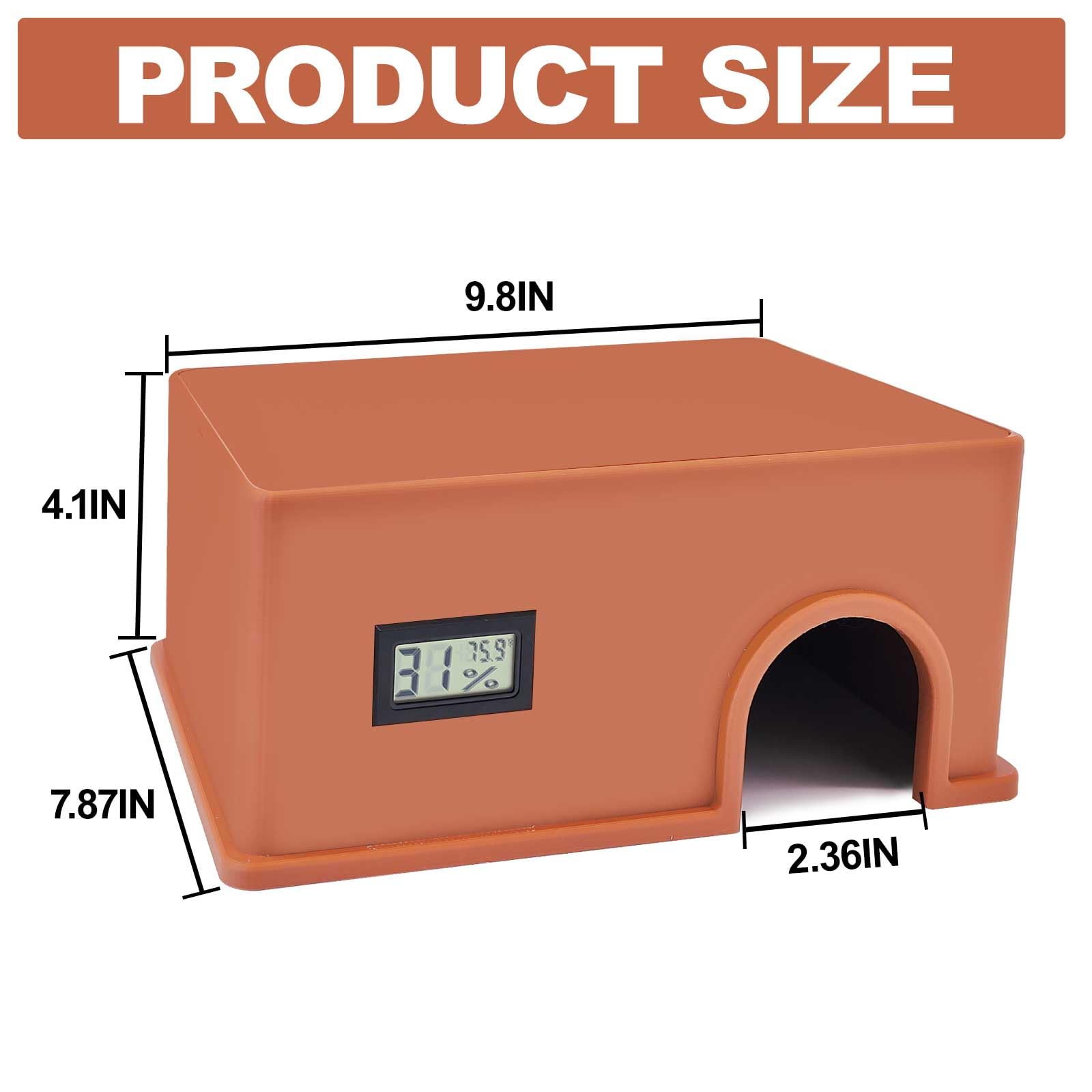 KFPSHLQE reptile hide humidification groove provides realistic humidity control options.