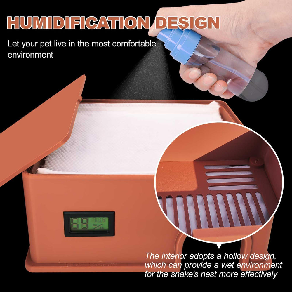 KFPSHLQE reptile hide spray bottle use simplifies humidity control.