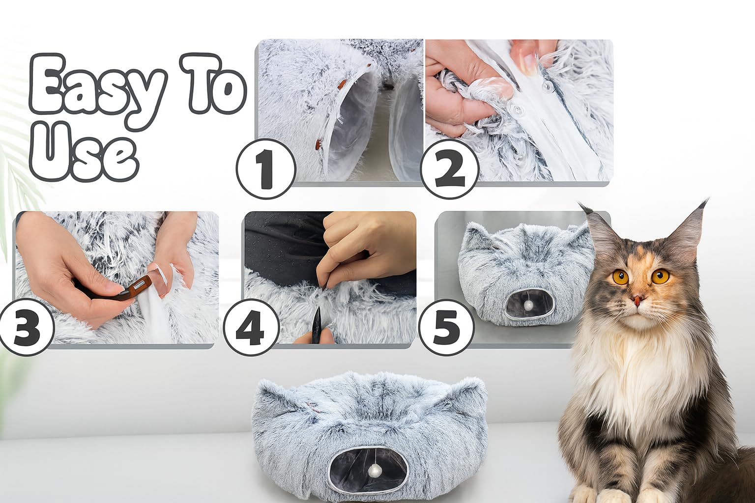 K&G SMART SHOP SOLUTIONS Cat Donut Tunnel Bed cave bed offers cozy lounging