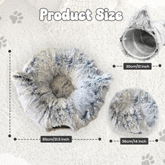 K&G SMART SHOP SOLUTIONS Cat Donut Tunnel Bed fully assembled demonstrates 3-in-1 use