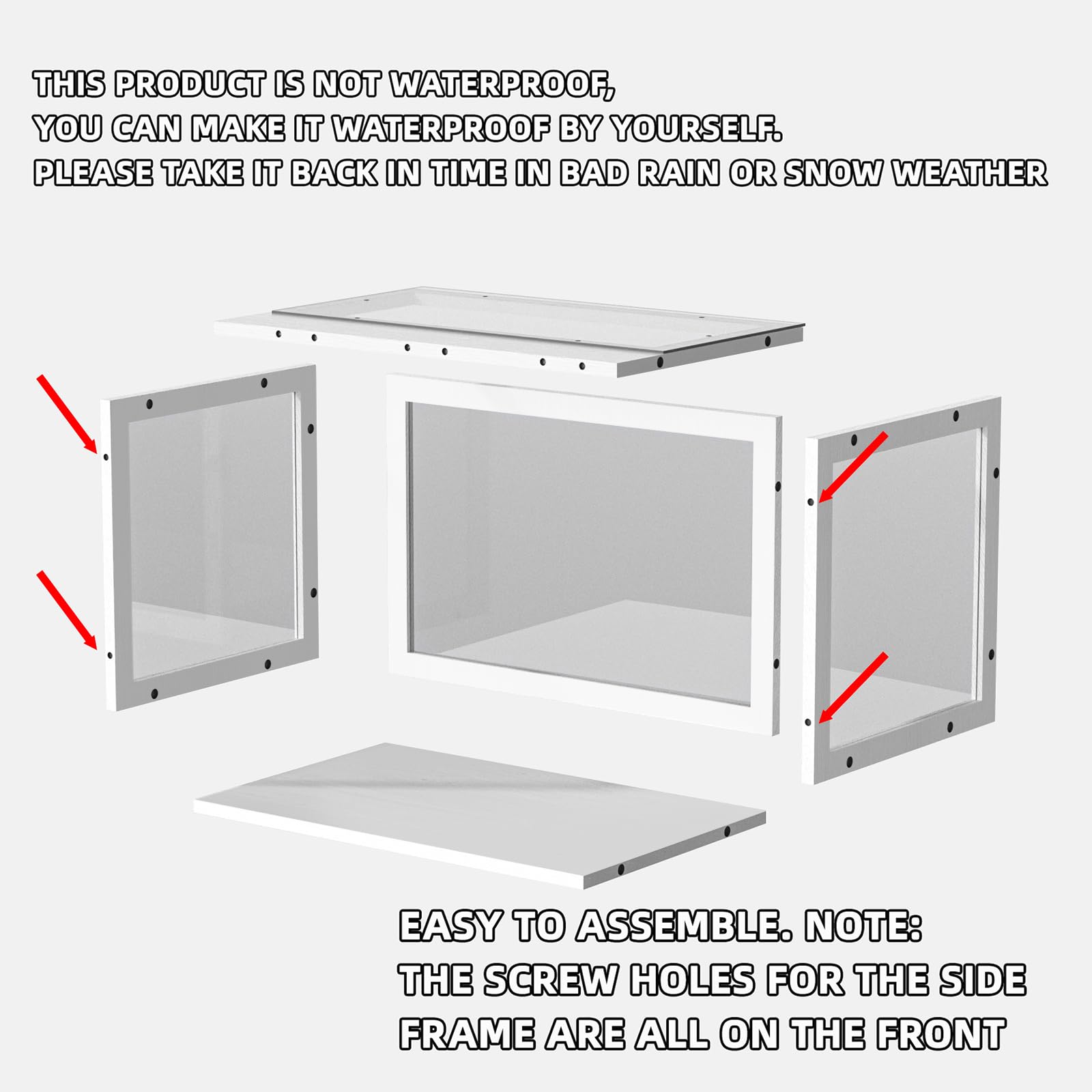 KGCCIZI Window Cat Perch Catio easy assembly with screws for quick setup.