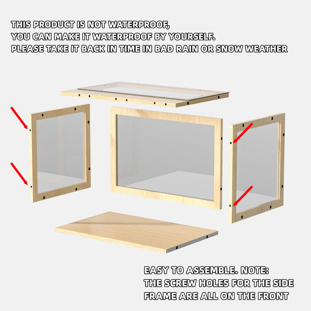 KGCCIZI Wooden base safety highlights solid wood bottom for secure catio.