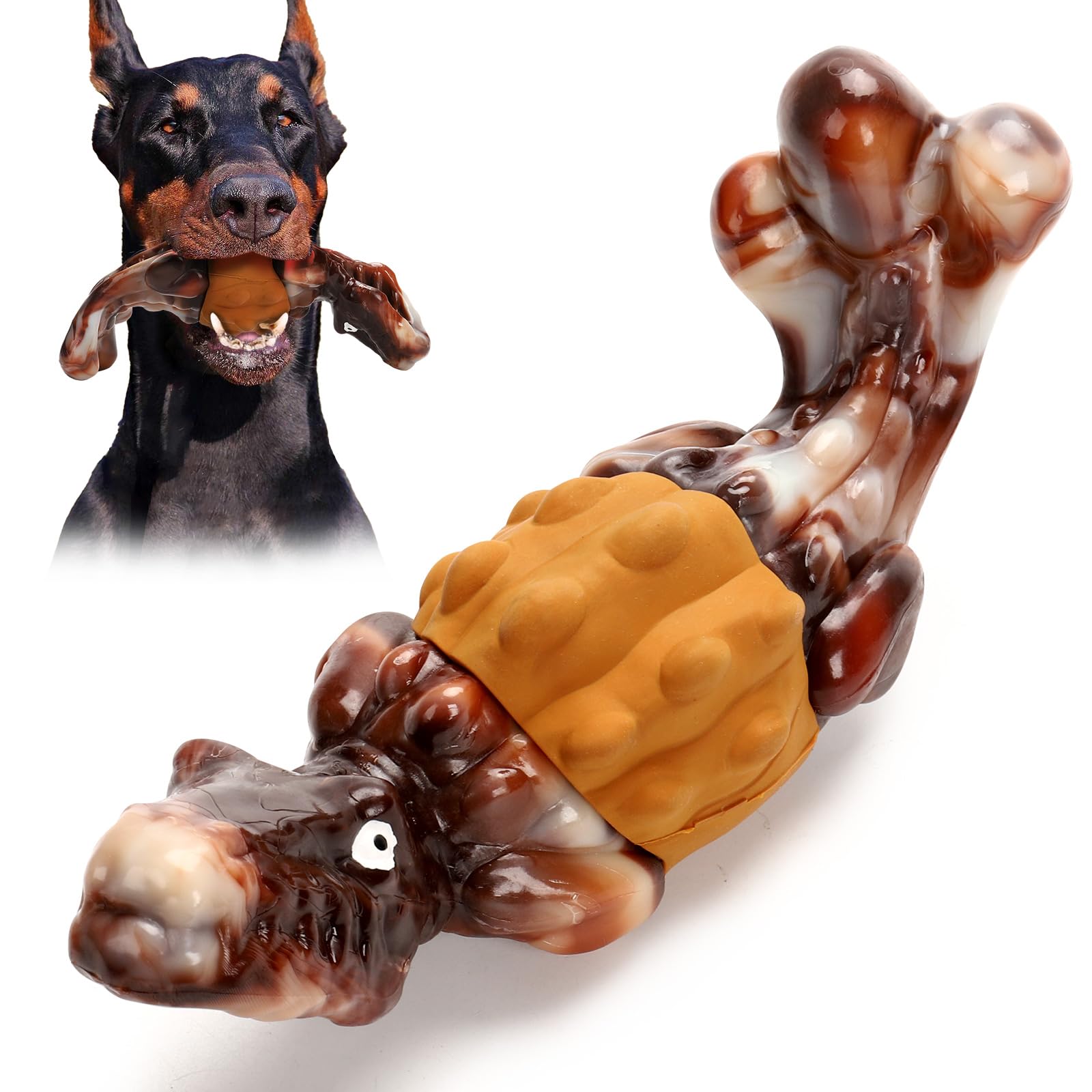 KGPERGU indestructible dog chew alligator design for aggressive chewers supporting engagement
