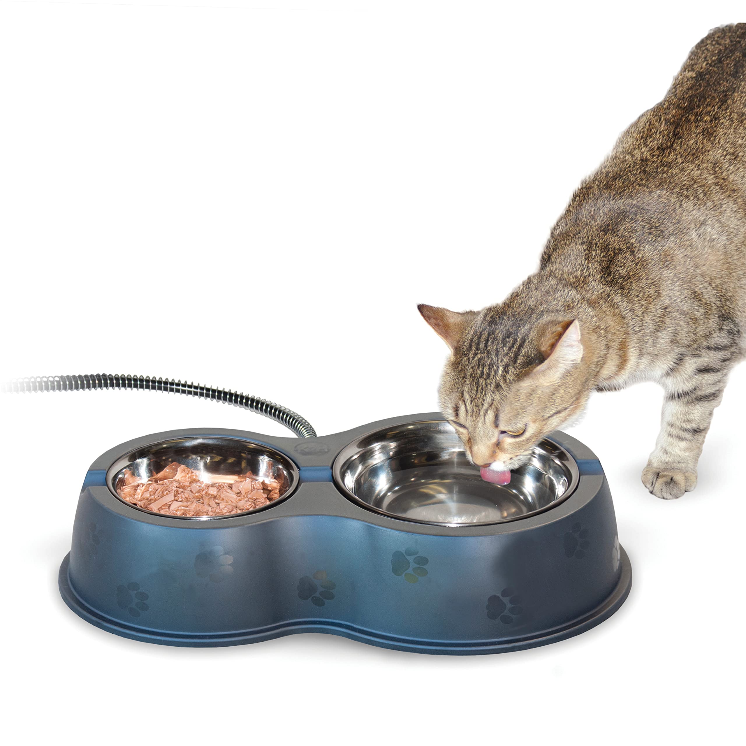 K&H Pet Products outdoor heated cat bowls front view for frost-free hydration outdoors