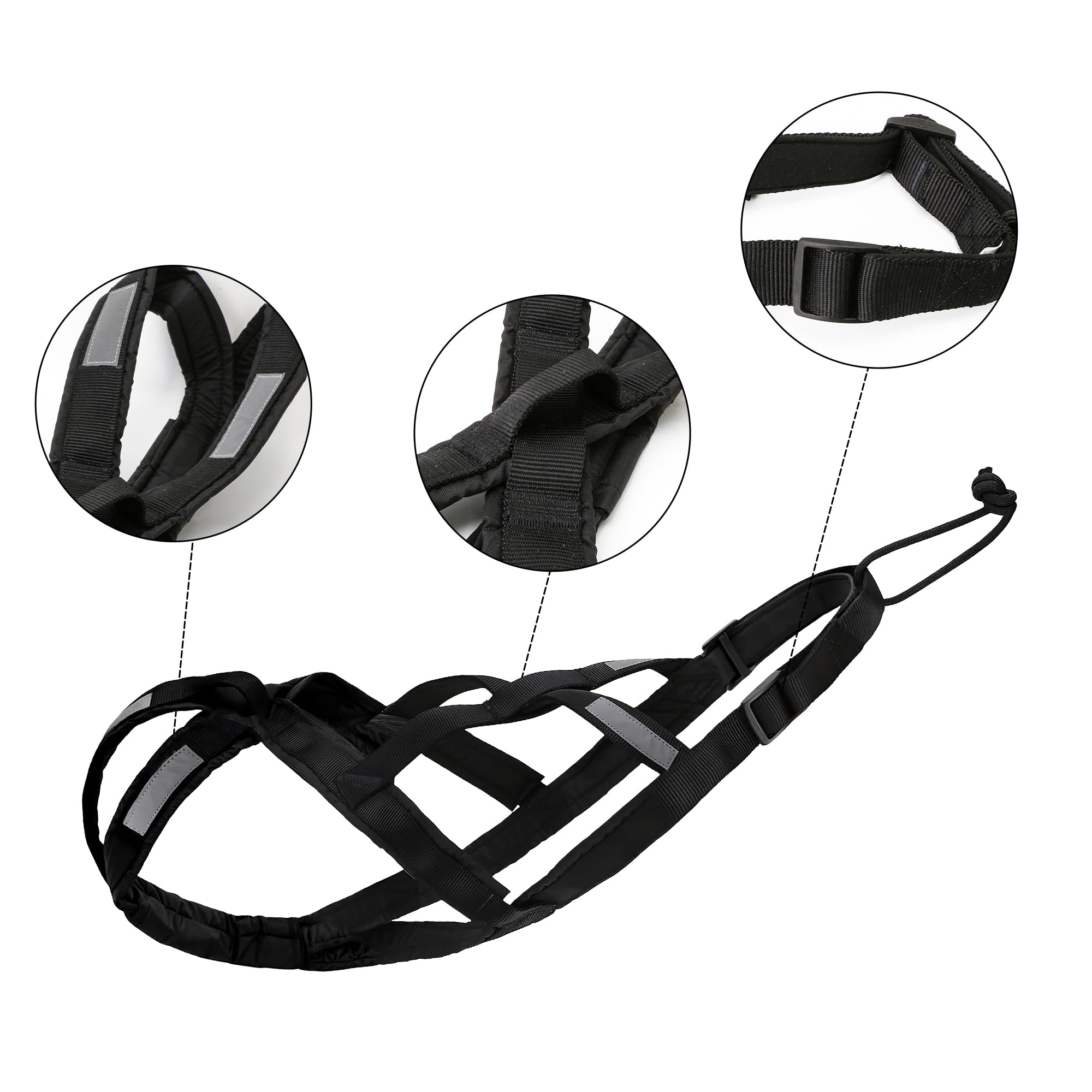 KH866 reflective strips on harness enhancing night safety and visibility