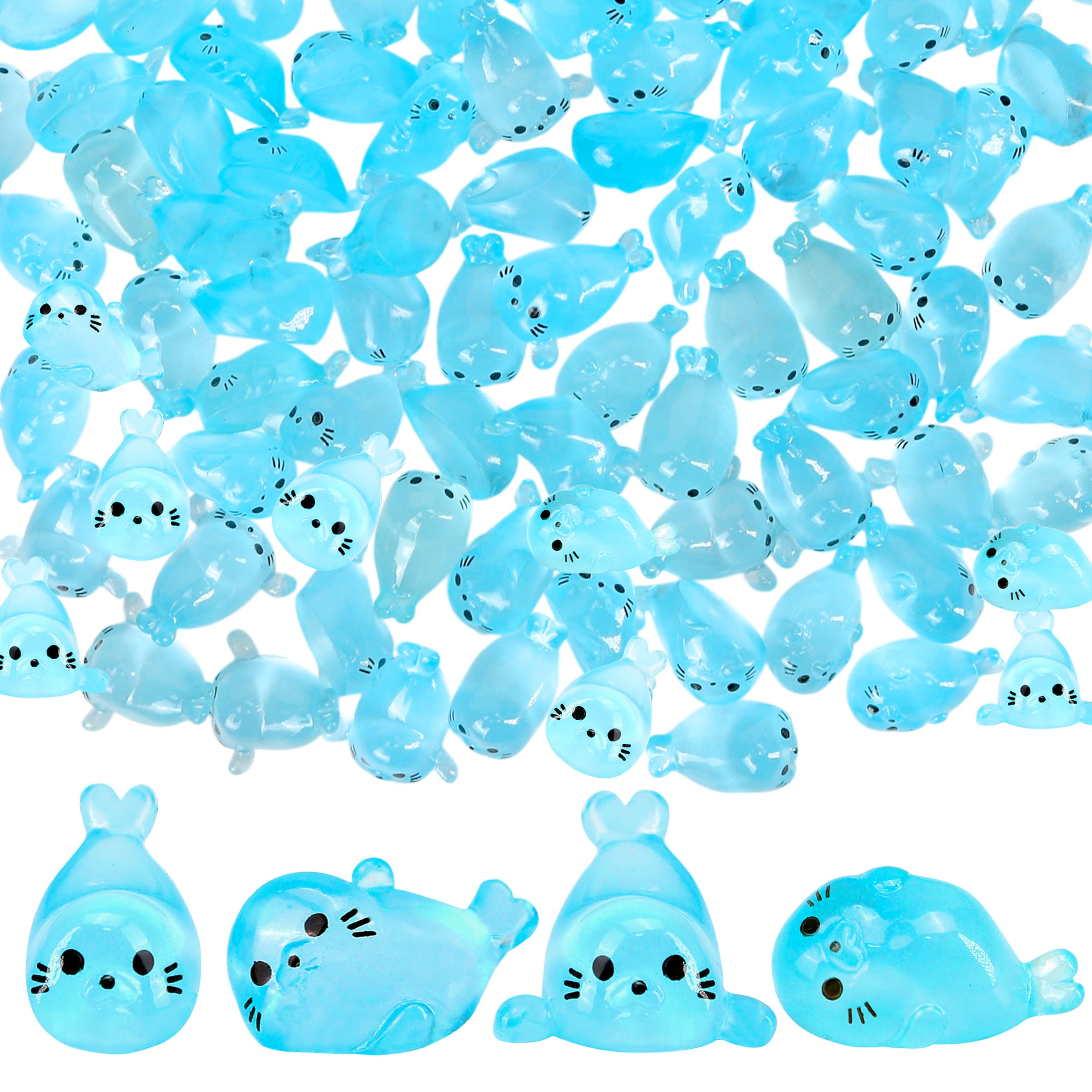 KH866 glow-seal-figurine-01 glows softly for fairy gardens and shelf displays.