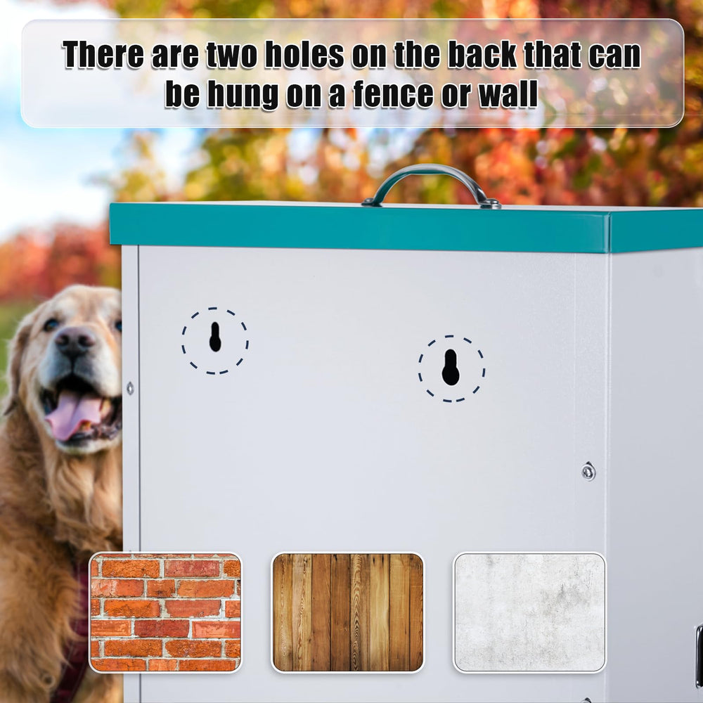 KHEARPSL dog feeder ships with assembly hardware and instructions.