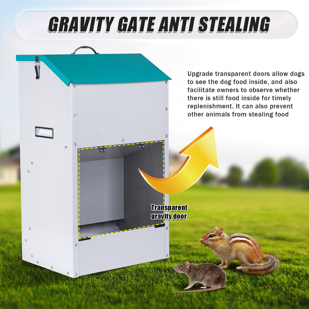 KHEARPSL galvanized outdoor dog feeder weatherproof steel for durability.