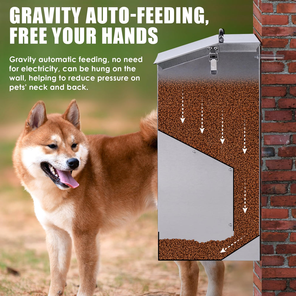 KHEARPSL floor-placement dog feeder provides stable access for large dogs.