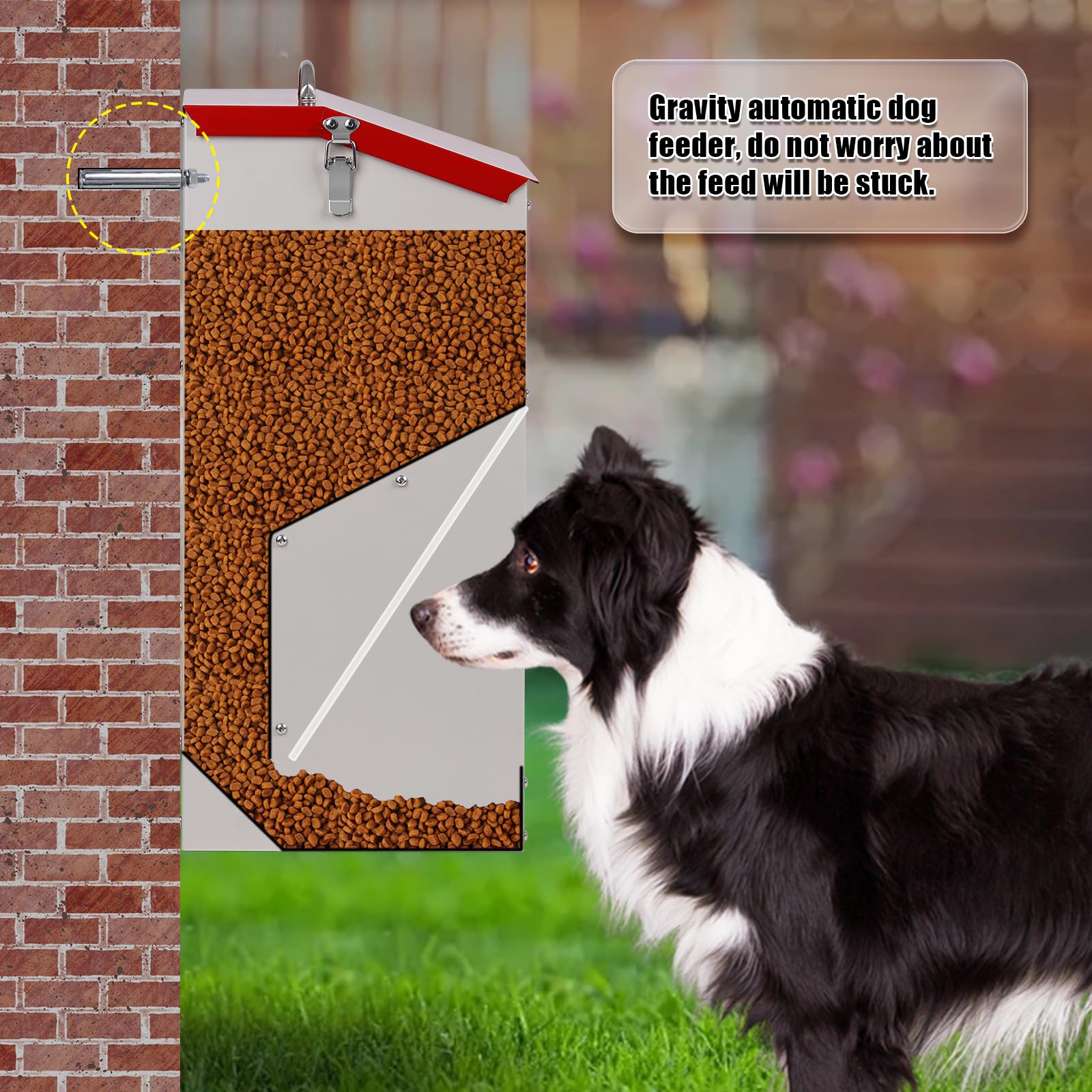 KHEARPSL handles on both sides simplify relocation and repositioning of the feeder