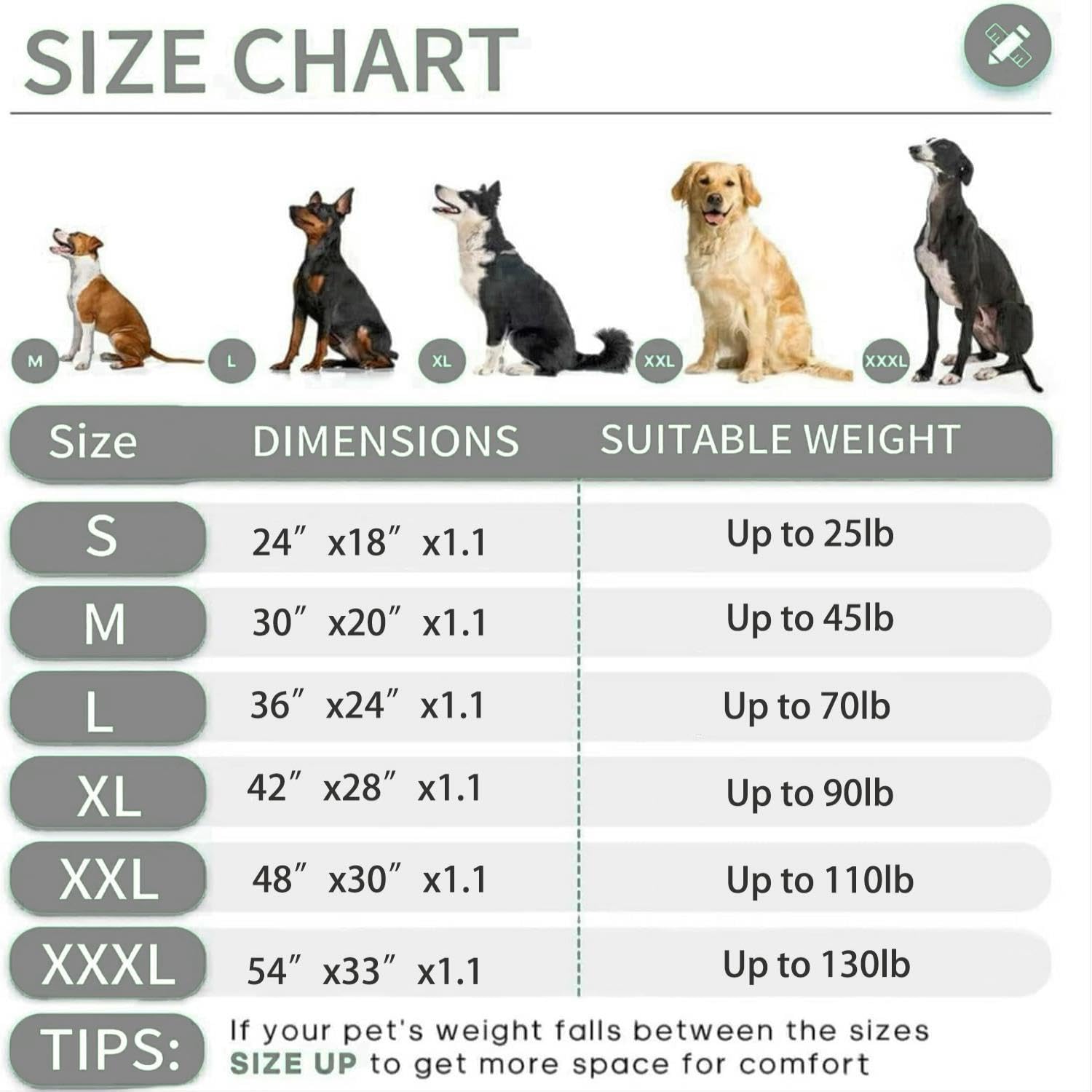 KHONSU PET dog bed mat with waterproof canvas side for easy cleaning