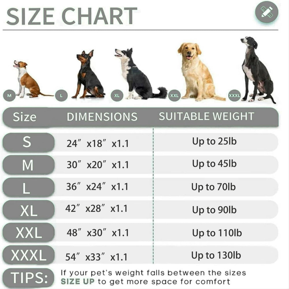 KHONSU PET dog bed mat with waterproof canvas side for easy cleaning