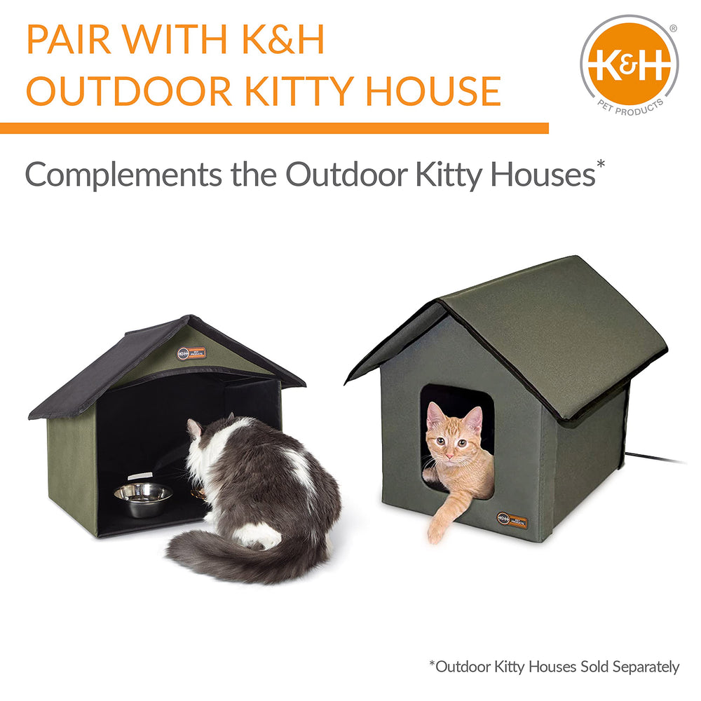 K&H Pet Products shelter dimensions; 14 inches deep, 20 inches wide, 16.5 inches tall.
