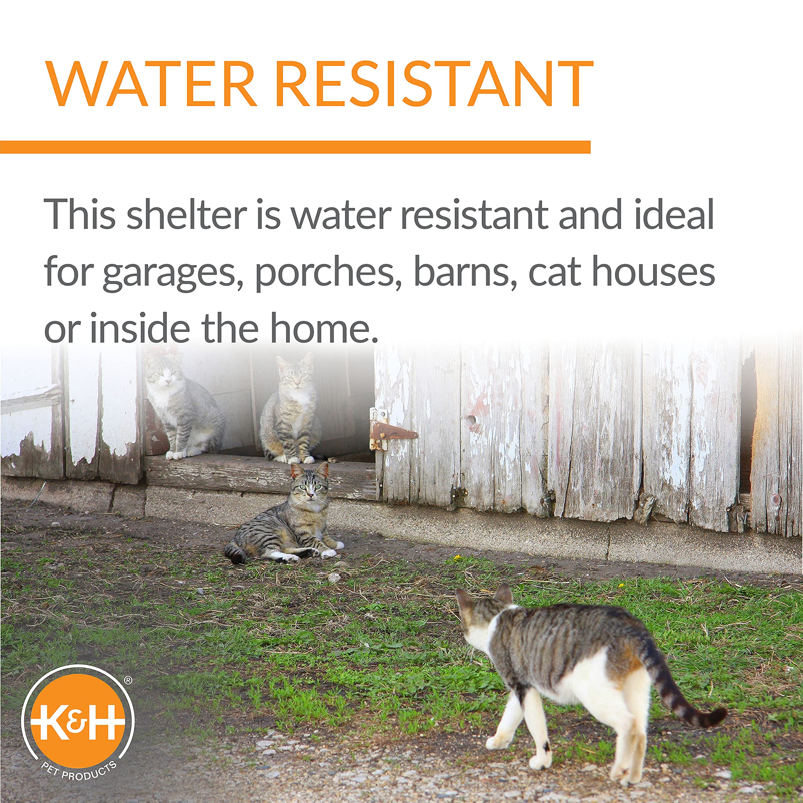 K&H Pet Products shelter tool-free assembly; easy setup with hook-and-loop fasteners.