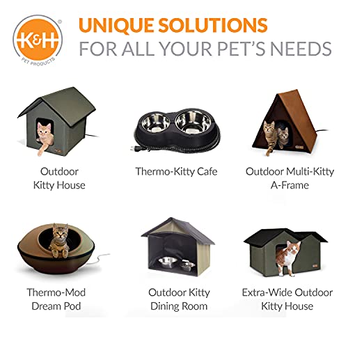 K&H Pet Products durable-gray-leaf finish keeps the two-story house looking neat.