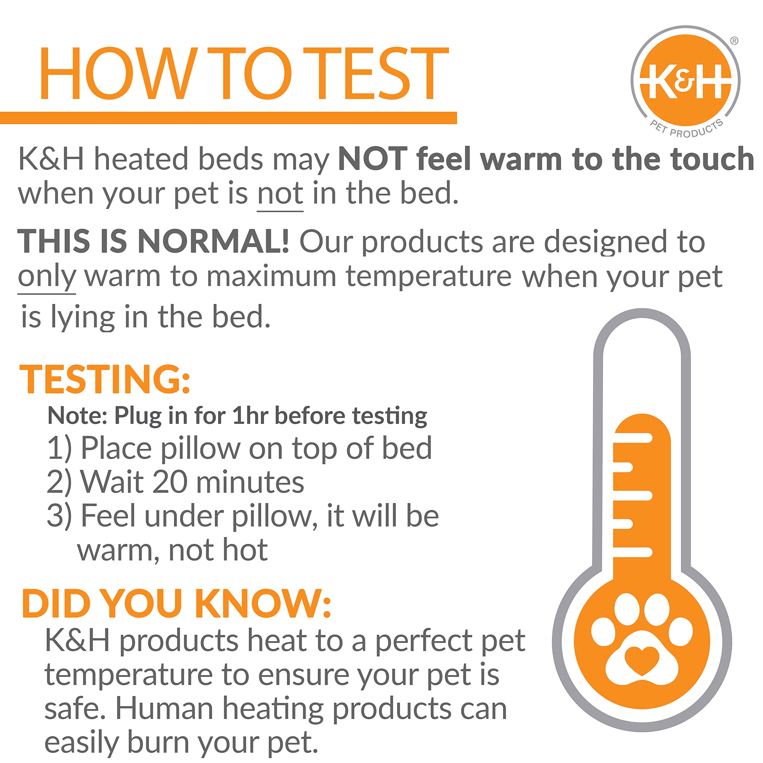 K&H waterproof heated bed inside for warmth when cats curl up