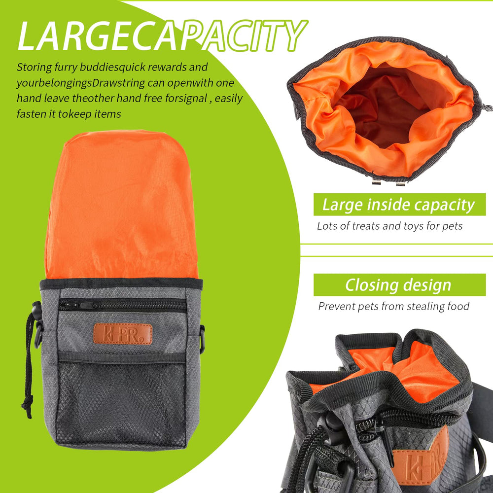 KHPR dog treat pouch weatherproof nylon protects contents in morning drizzle