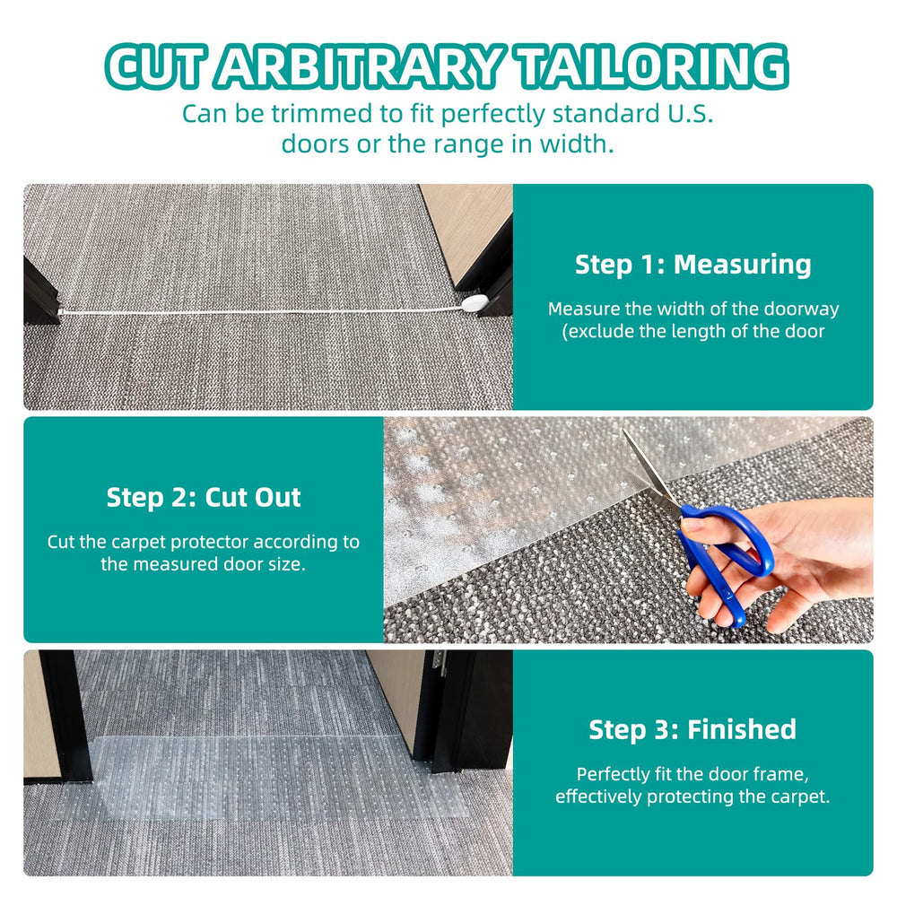 KHS carpet protector back features a non-slip 0.2 in / 5 mm grip.