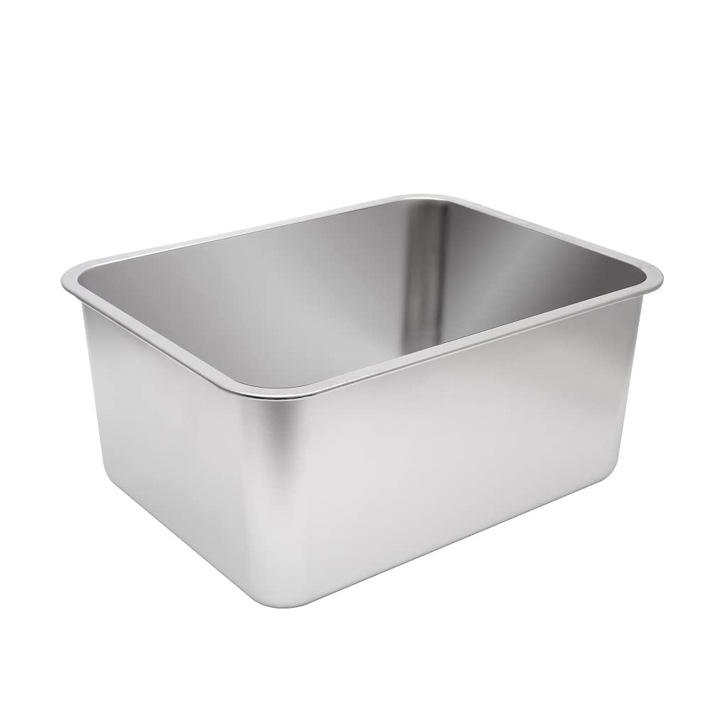 Kichwit large stainless steel cat litter box durability-sanitary-alternative-to-plastic