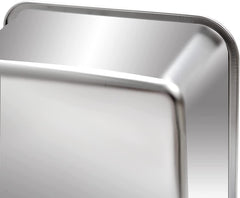 Kichwit large stainless steel cat litter box non-stick surface aids quick cleaning.