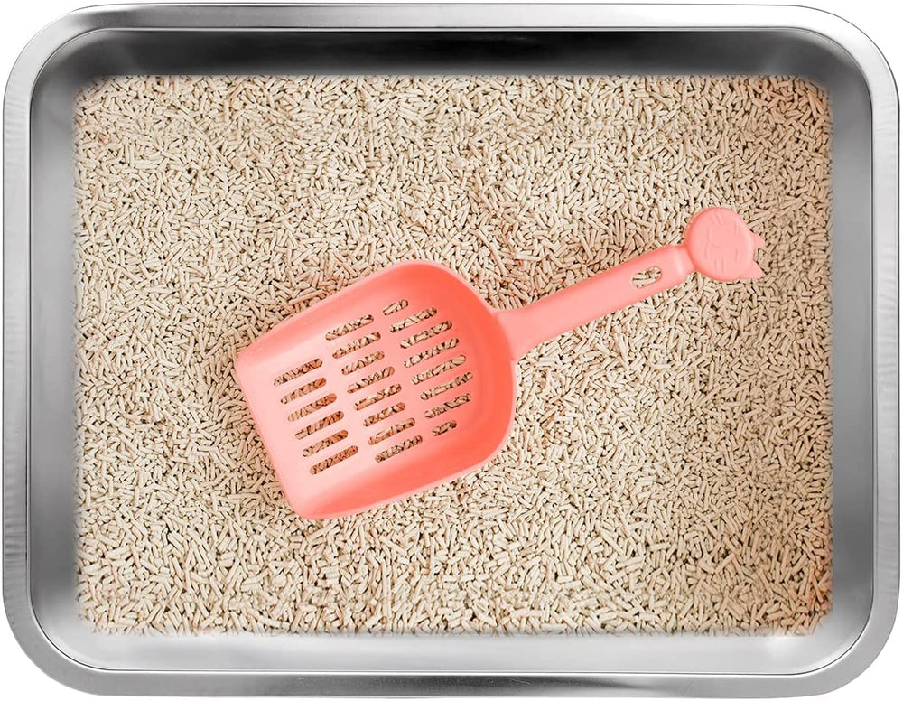 kichwit stainless steel cat litter box easy-to-clean surface resists sticking and odors