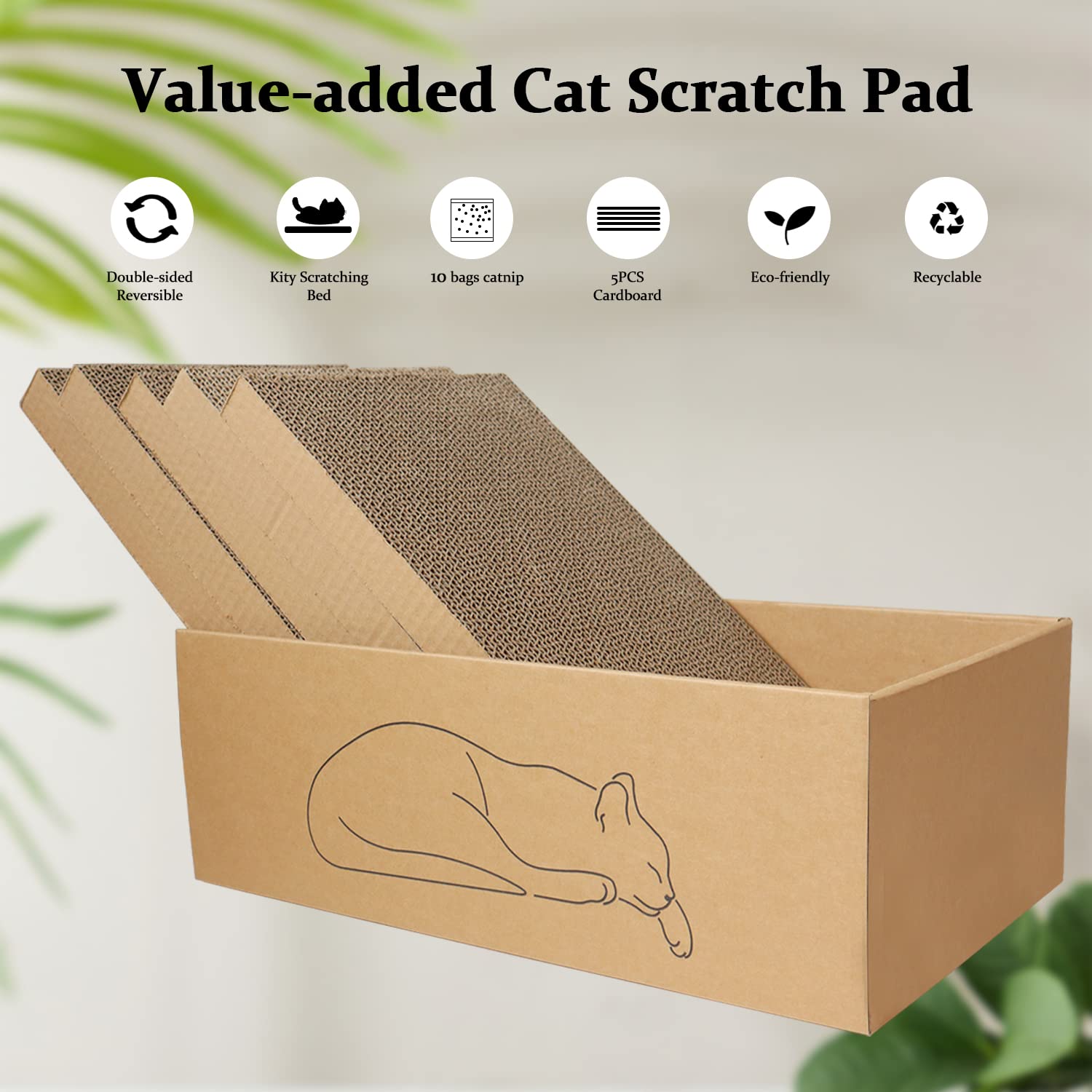 Kidding Pets eco-friendly cardboard image emphasizes safe, recyclable material.