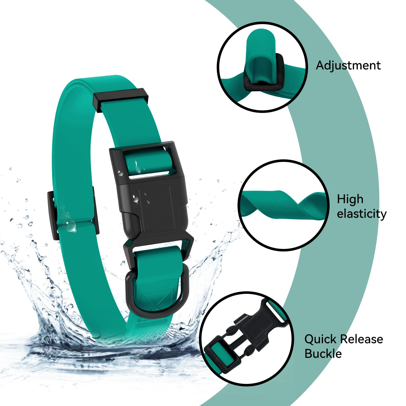 Kidding Pets waterproof collar on dog during a walk highlighting comfort