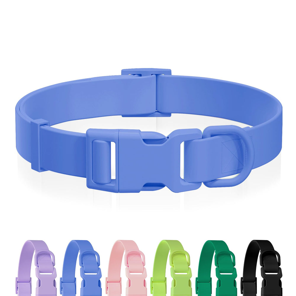 Kidding Pets waterproof collar front view, durable daily-wear option for all weather.