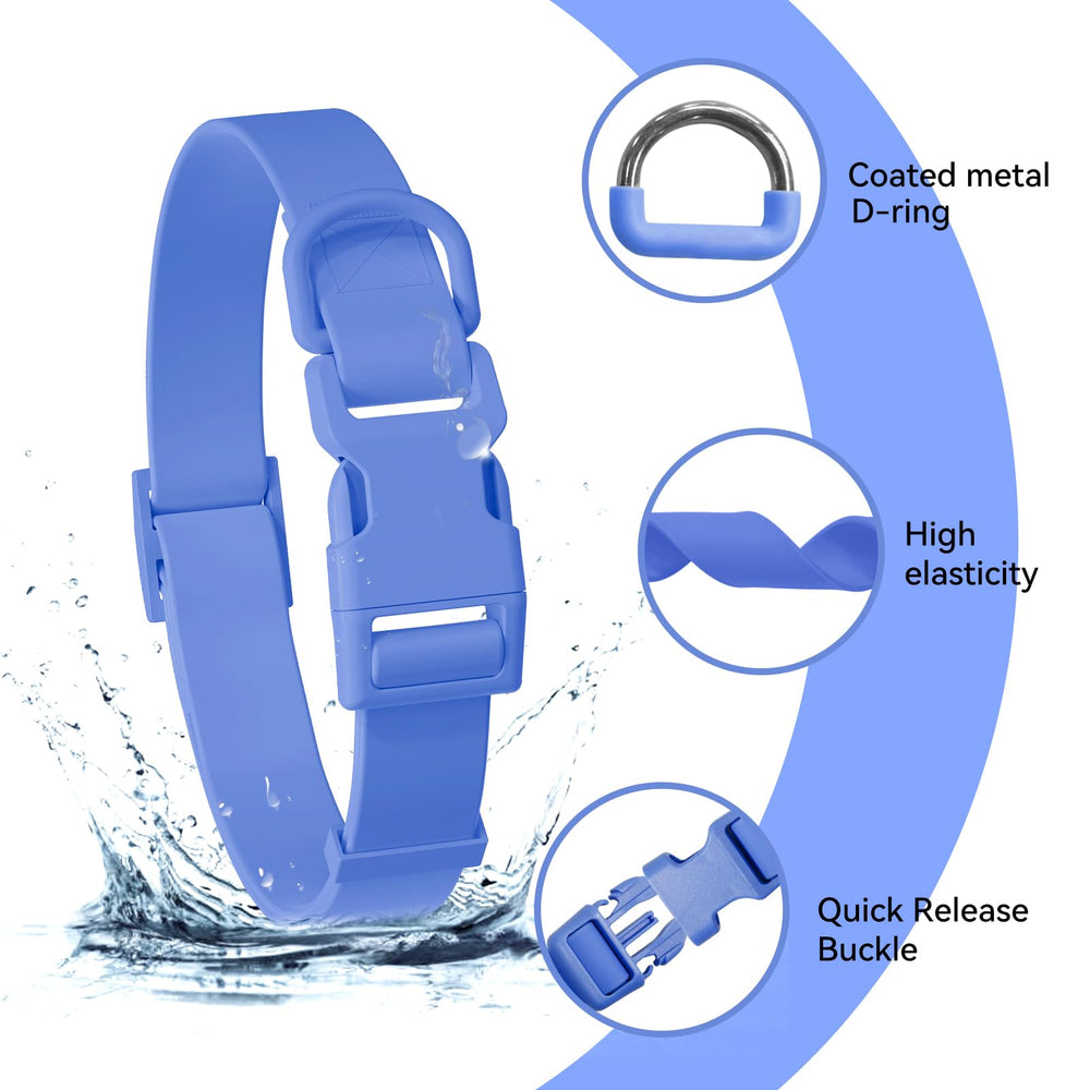 Kidding Pets waterproof collar on a wet dog, moisture resistance for rain and water adventures.