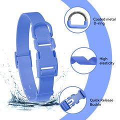 Kidding Pets waterproof collar on a wet dog, moisture resistance for rain and water adventures.