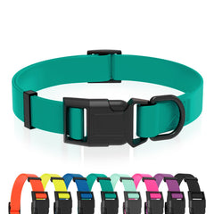 Kidding Pets waterproof dog collar emerald-green overview emphasizes all-day comfort