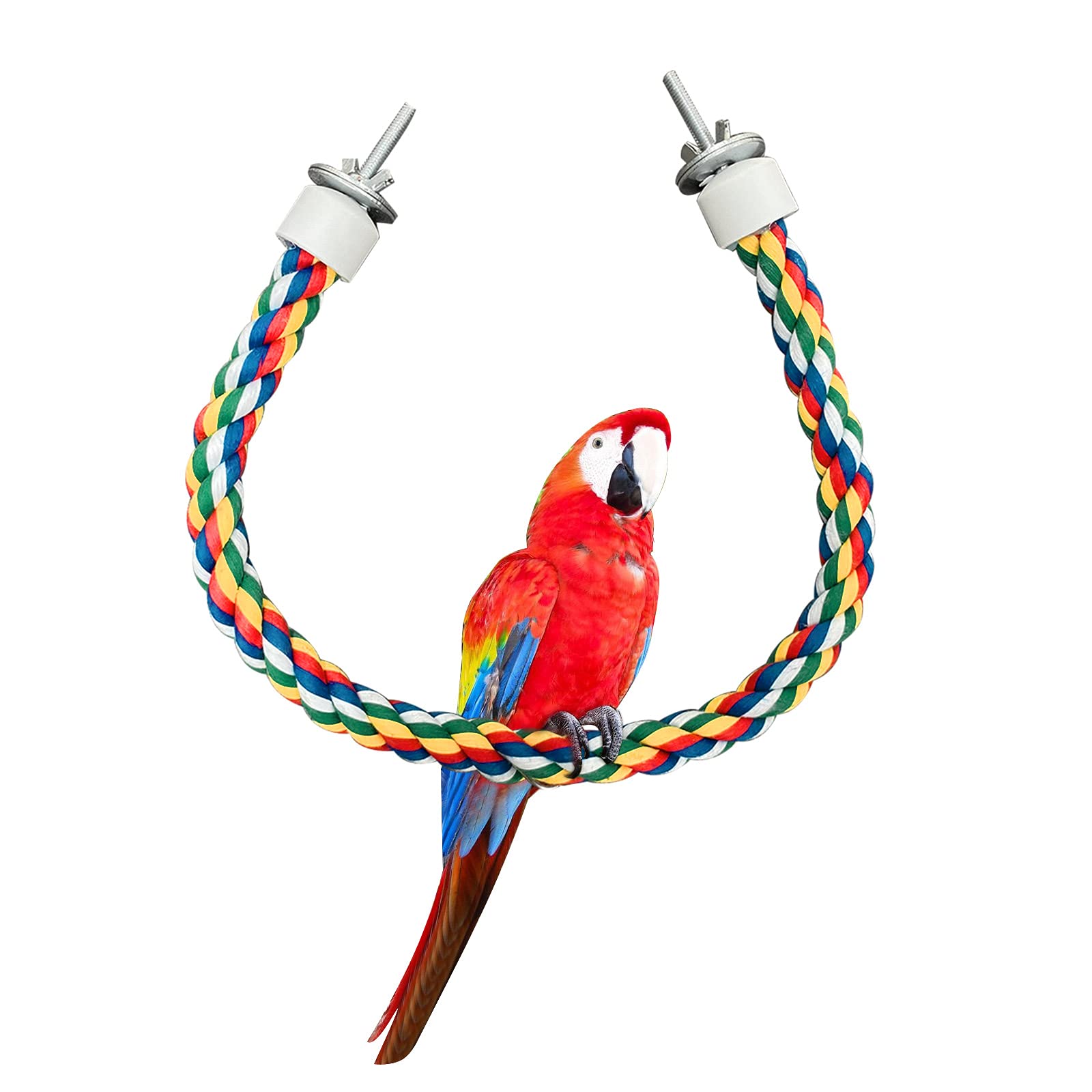 Kiddisie rope perch inside cage supporting climbing and rest
