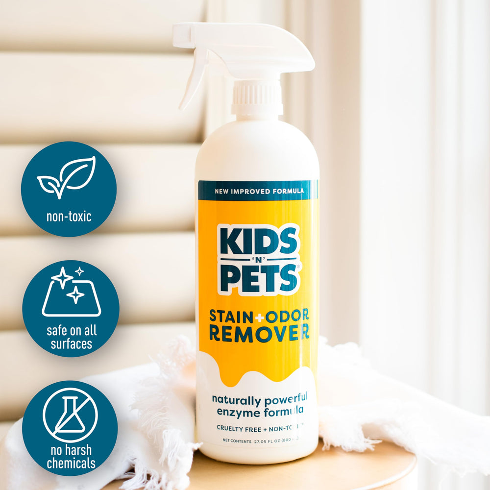 KIDS 'N' PETS stain remover for mattresses keeps sleeping areas clean and inviting.