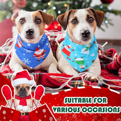 Kigeli Christmas dog bandana Santa pattern adds holiday charm to walks.