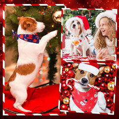 Kigeli Christmas dog bandana snowflake pattern ideal for seasonal events.