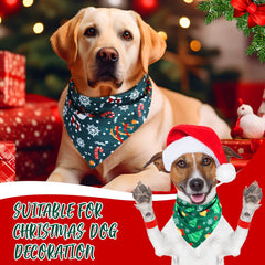 Kigeli Christmas dog bandana Santa pattern for party ready pets.