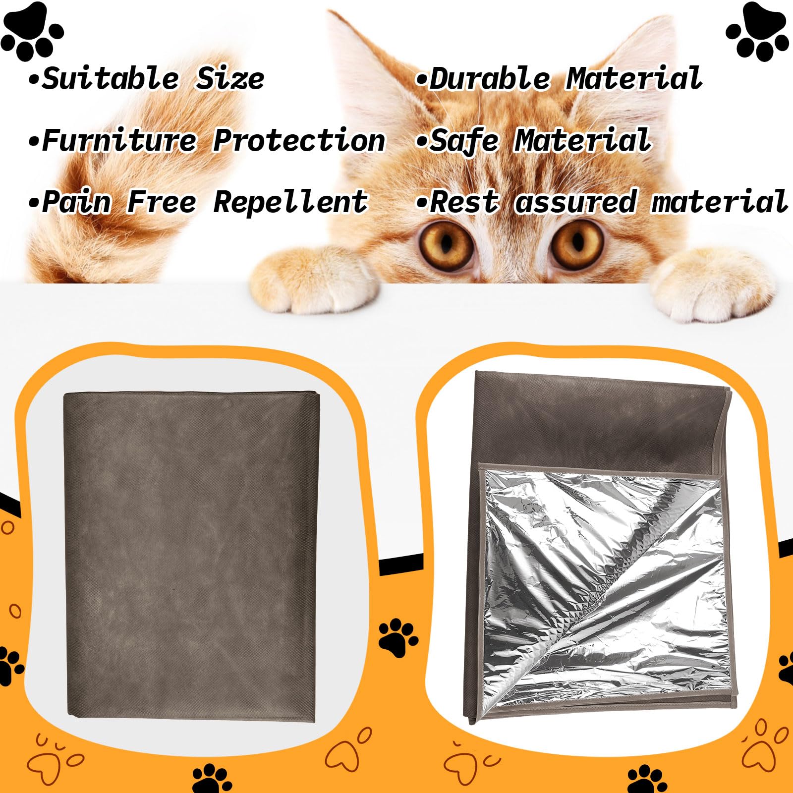 Kigley brown pet deterrent mat highlights durable materials for lasting use